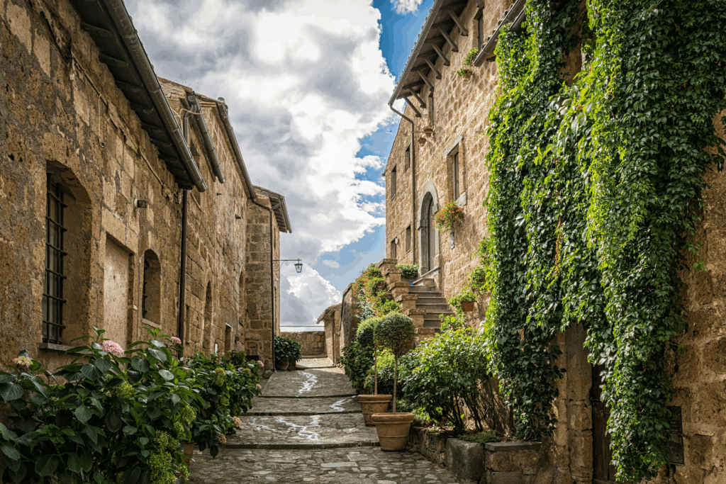 Cobbled streets and ancient architecture. Essential for your Tuscany travel guide.